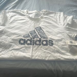 White adidas’s short sleeve shirt